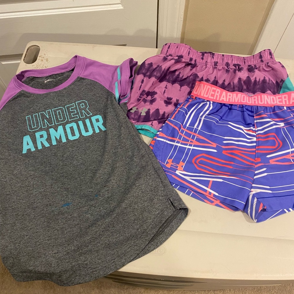 Two shorts 6 & 6x one shirt size 6